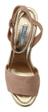 Prada Pink Suede Leather Wedge Sandals for Women – Ankle Strap Espadrille Heels